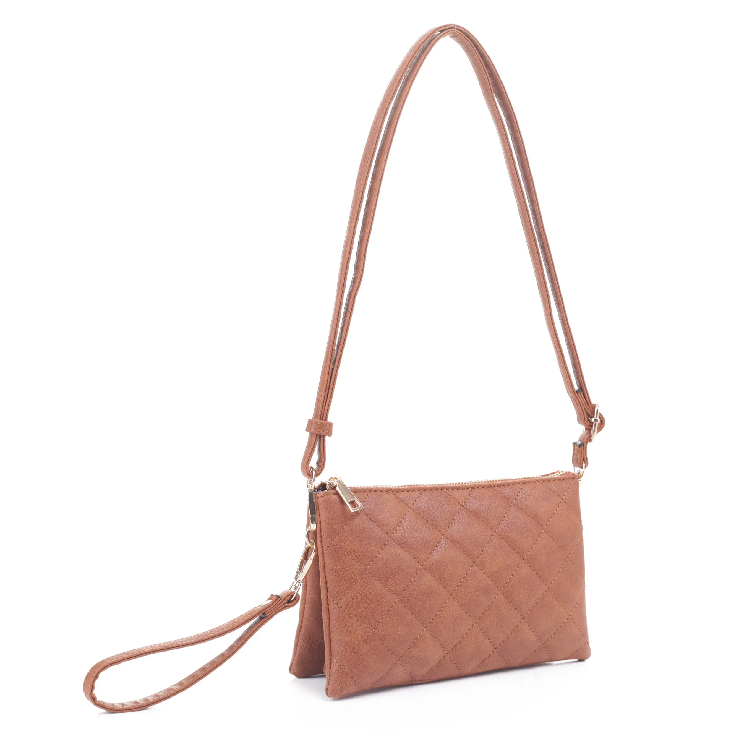 FC20245 Diamond Quilted Multi Compartment Crossbody