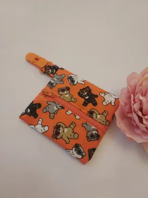 Feeding Tube Tubie Pouch with Zip and Clip pouch, feeding tube, NG tube, NJ tube, tube fed. hand made, Hickmann line, chemotheropy