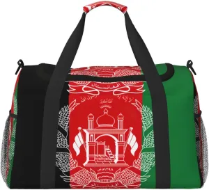 Flag Of Afghanistan Foldable Travel Duffel Bag Tote Carry On Luggage Bag For Weekend Getaways, For Spontaneous Trips