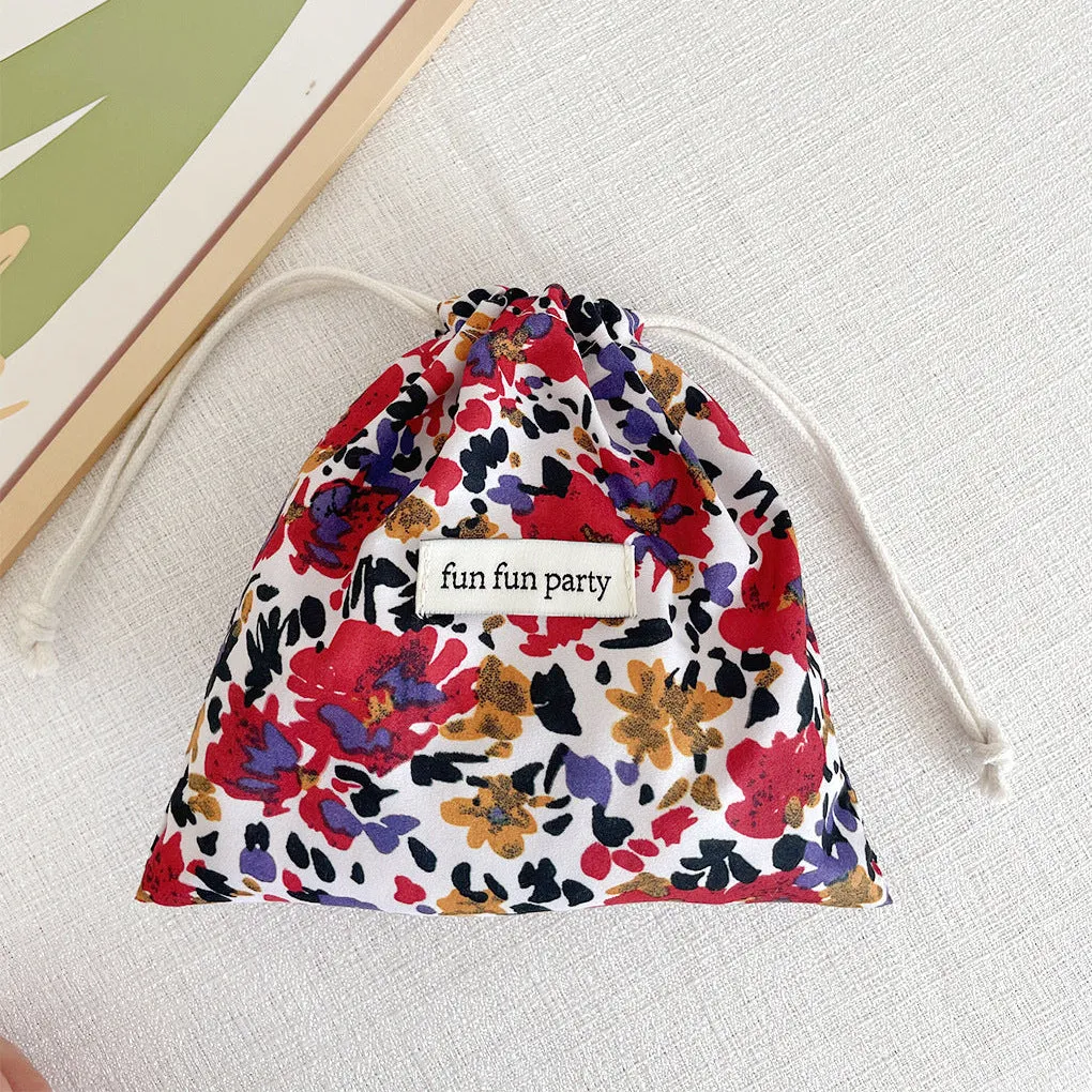Floral Drawstring Pouch 🌸