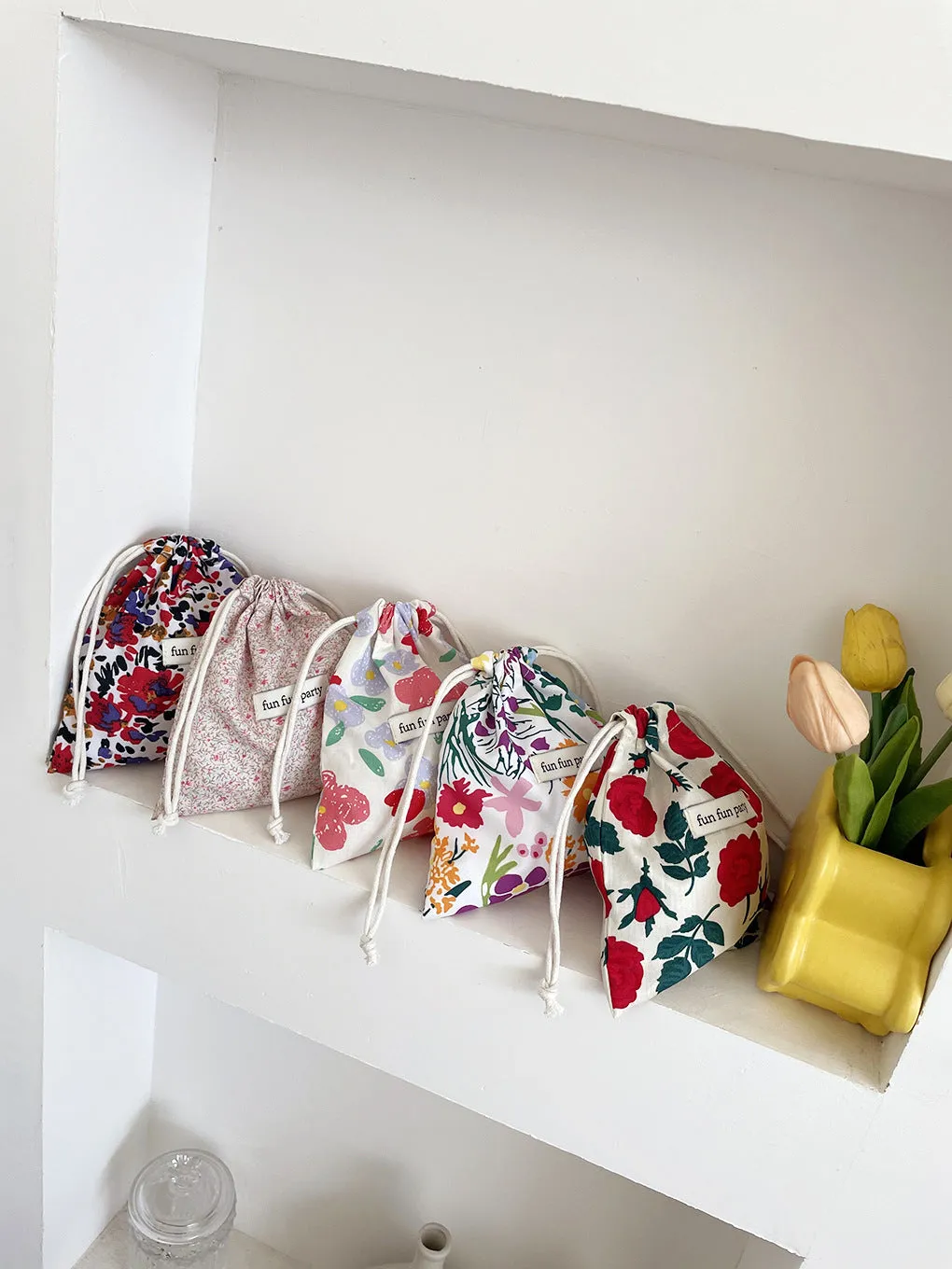 Floral Drawstring Pouch 🌸