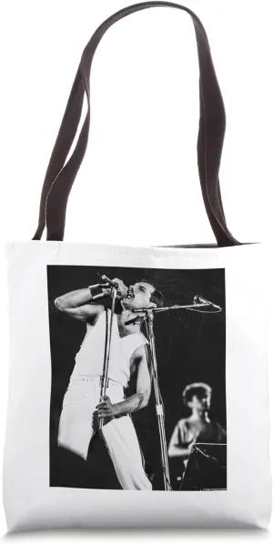 Freddie Mercury And John Deacon Queen Live By Everard Smith Tote Bag