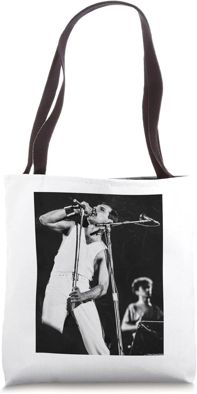Freddie Mercury And John Deacon Queen Live By Everard Smith Tote Bag