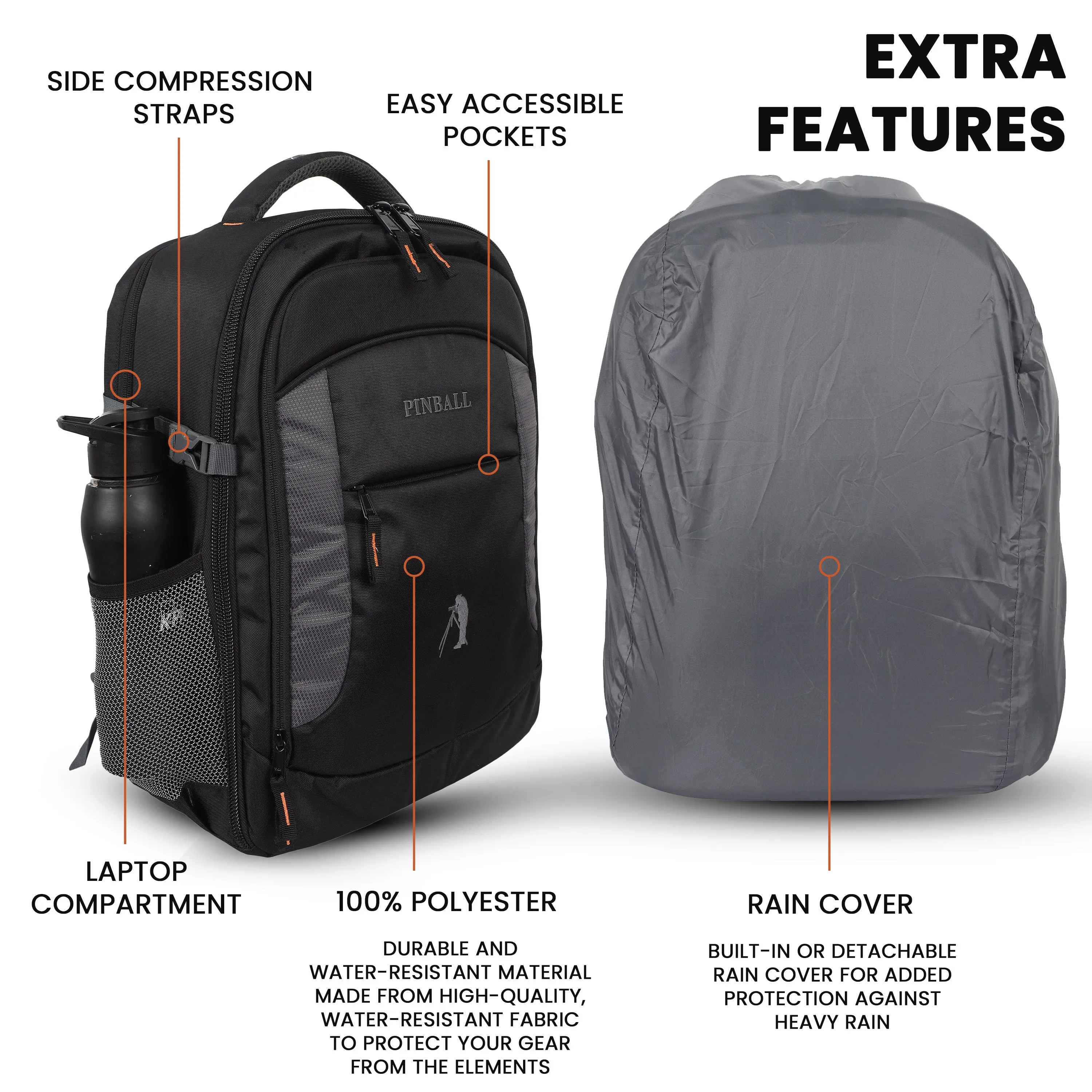 G15 VICTORY PRO | PINBALL | DSLR CAMERA BAG | WATERPROOF WITH RAINCOVER