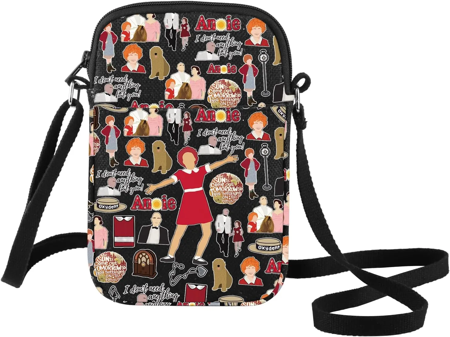 G2TUP Hope in Scarlet Crossbody Bag Orphan Grace Fans Gift Red Ribbon Girl Musical Shoulder Bag Hard-Knock Dreams Merch