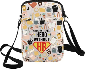 G2TUP Human Resources Crossbody Bag HR Manager Gifts You Can't Spell Hero Without HR Shoulder Bag HR Director Merch