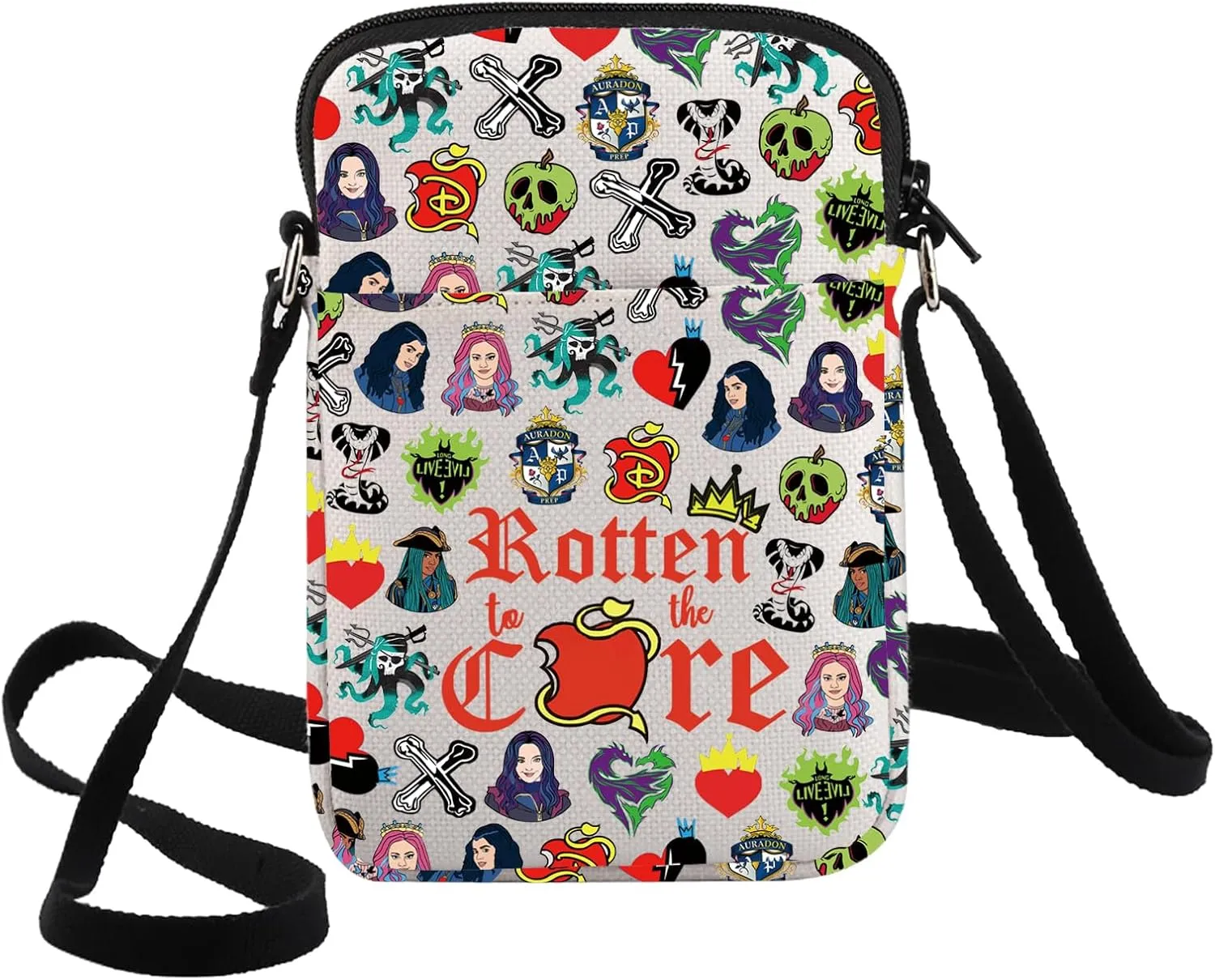 G2TUP Jay & Mal Crossbody Bag Carlos & Jay Fans Gift Rotten To The Core Adjustable Strap Bag Mal Merch