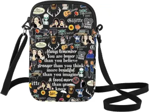 G2TUP Stars Hollow Crossbody Bag Lorelai & Rory Fans Gift You Are Braver Stronger Than You Think Luke's Diner Shoulder Bag