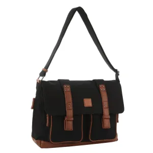 GAP Unisex Canvas Satchel in Charcoal
