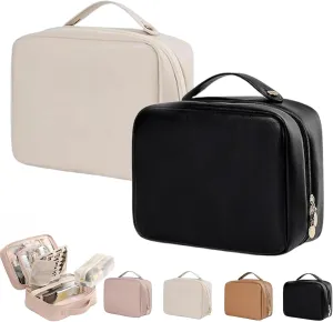 GDSAFS Multi Compartment Toiletry Bag, Multi-Compartment Toiletry Cosmetics Bag, Toiletry Cosmetics Bag Consulbefor for Makeup Travel (2pcs-C)