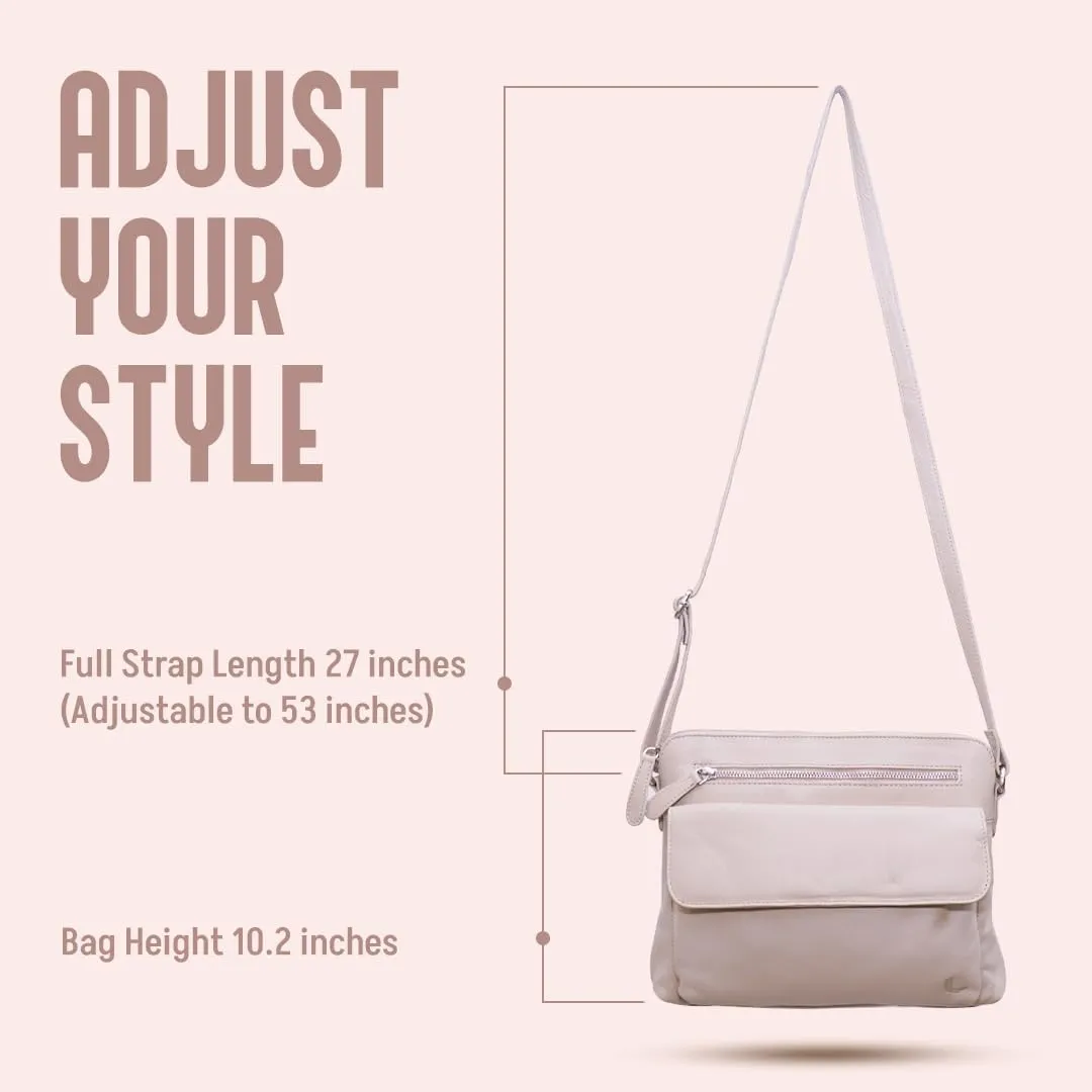 Genuine Leather Crossbody Bag for Women – Medium Size Leathure Purse, Stylish and Durable Handbags for Women