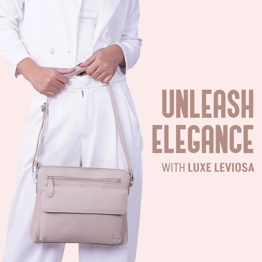 Genuine Leather Crossbody Bag for Women – Medium Size Leathure Purse, Stylish and Durable Handbags for Women