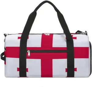 Georgia Flag Travel Gym Bag Waterproof Weekender with Shoe Compartment and Wet Pocket