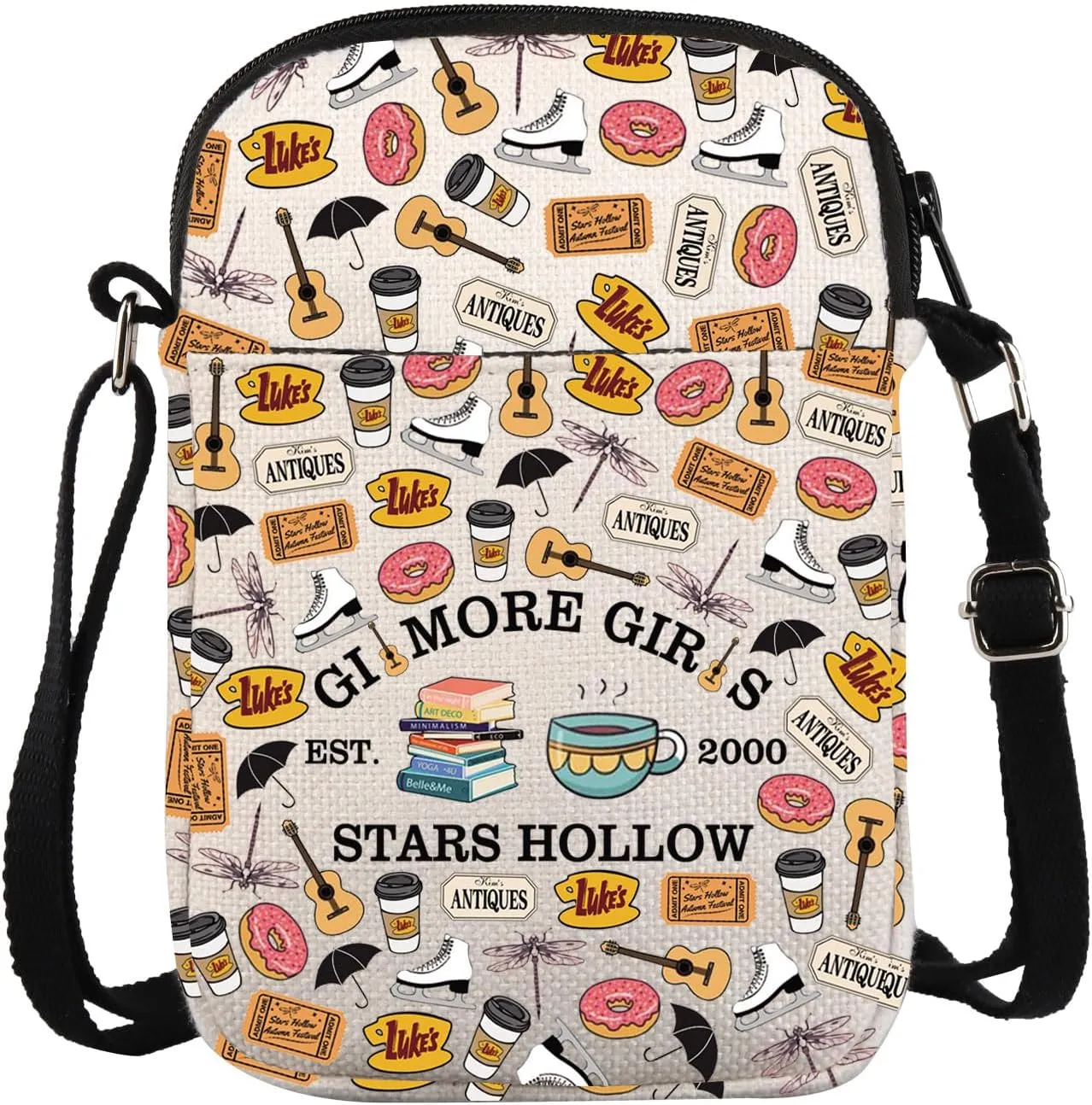 Gilmore Est 2000 Stars Hollow Inspired Crossbody Bag Dragonfly Inn Fall Gazebo Gift