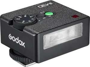 Godox iM30 Mini Camera Flash for Sony ZV-E10/ZV-1/Canon/Nikon/Fuji/Ricoh – Manual Pocket Flash GN15 – 7 Power Levels – 6500K±200K – S1/S2 Optical Trigger – 2X AAA – Compact On-Camera Fill Light