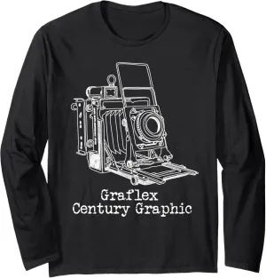 Graflex Century Graphic retro vintage camera Long Sleeve T-Shirt