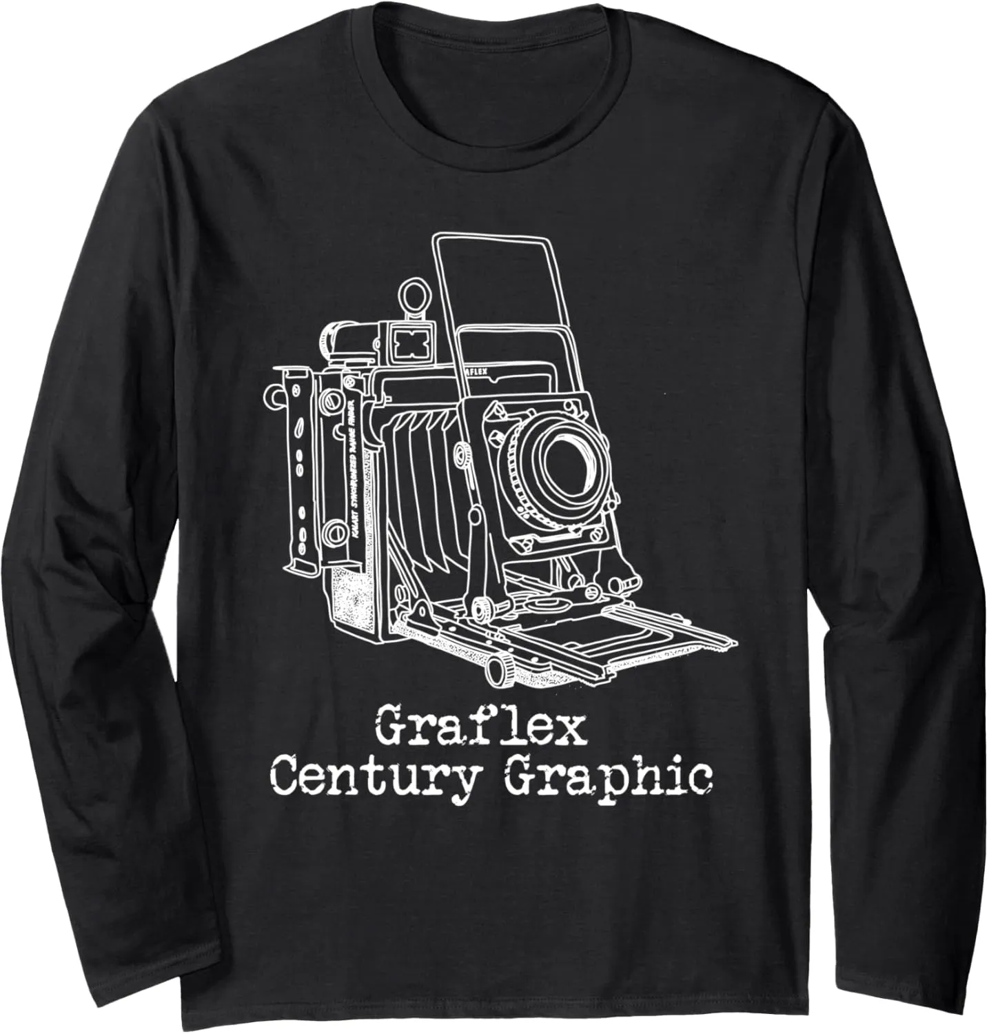 Graflex Century Graphic retro vintage camera Long Sleeve T-Shirt