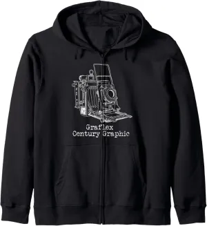 Graflex Century Graphic retro vintage camera Zip Hoodie
