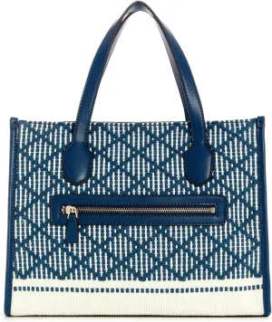 GUESS Silvana Double Compartment Tote, Navy Multi