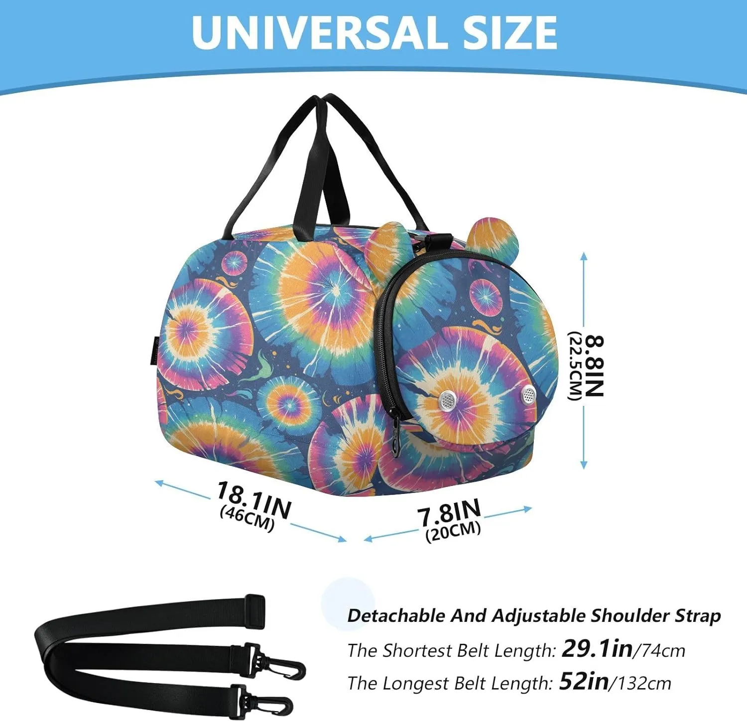 GuoChe Crossbody Wallet Purse with Shoes Compartment Waterproof Nylon Small Crossbody Phone Bag for Walk dog