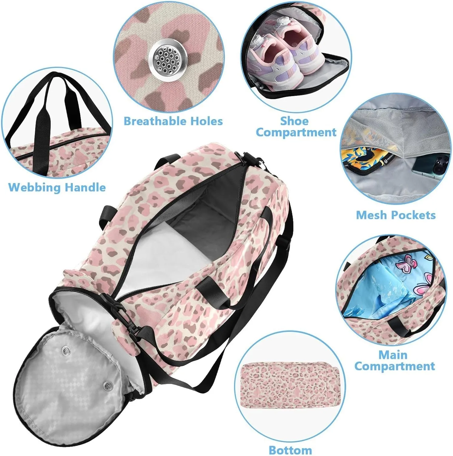 GuoChe Sling Bags Crossbody with Shoes Compartment Comfort Black Handbag for Have a meal