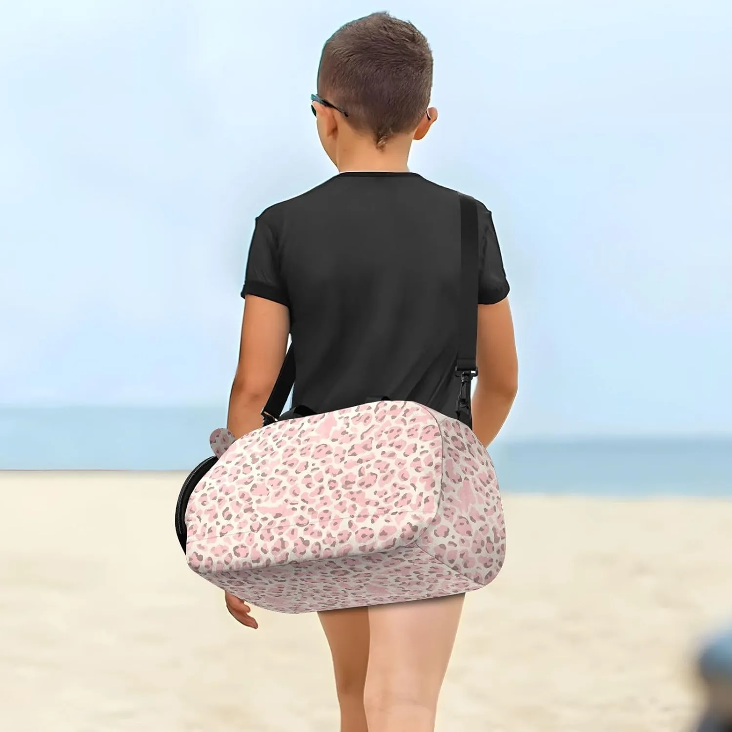 GuoChe Sling Bags Crossbody with Shoes Compartment Comfort Black Handbag for Have a meal