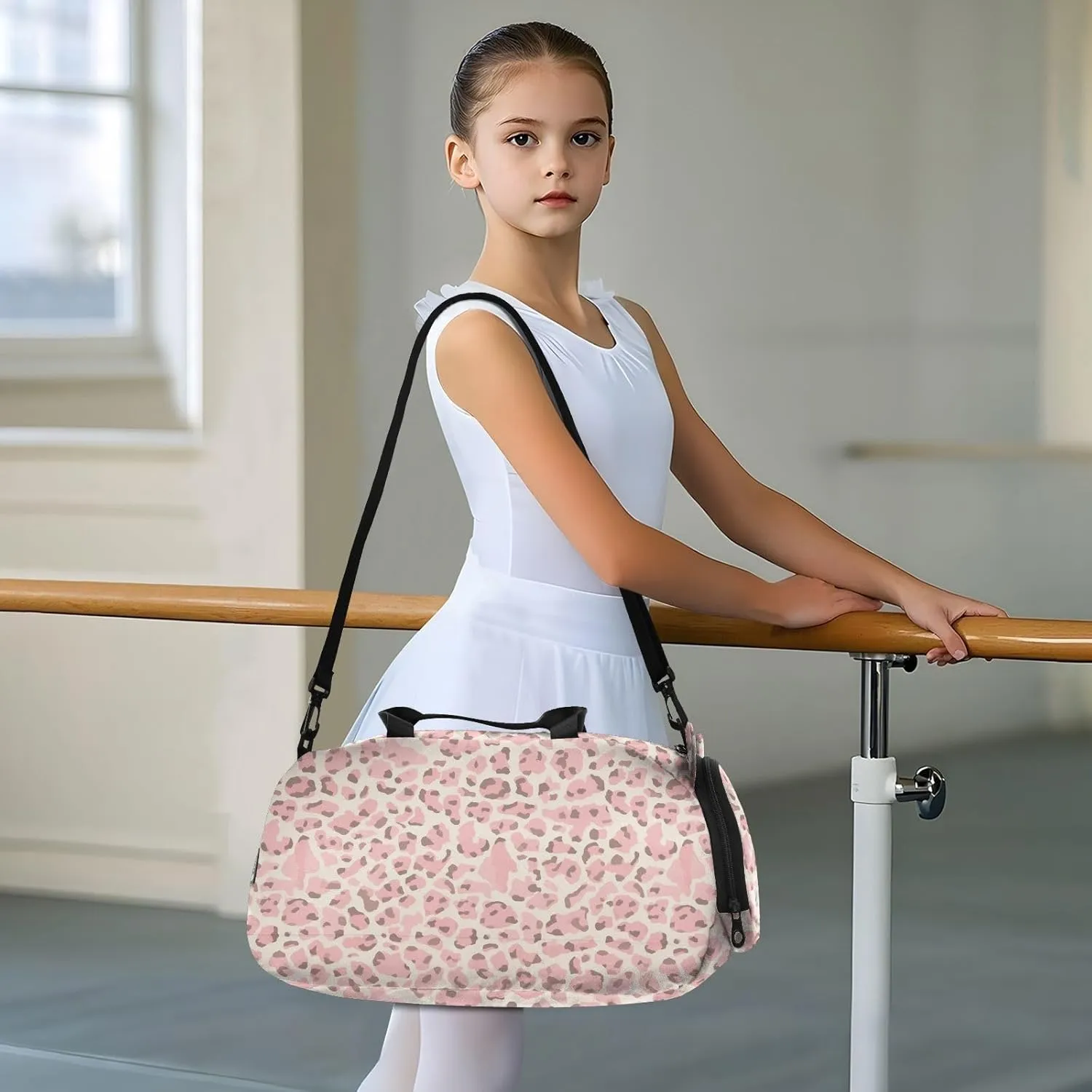 GuoChe Sling Bags Crossbody with Shoes Compartment Comfort Black Handbag for Have a meal