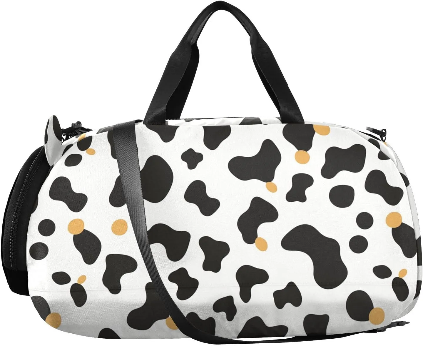 GuoChe Small Black Crossbody Purse with Shoes Compartment Practical Over Shoulder Purse for Walk dog