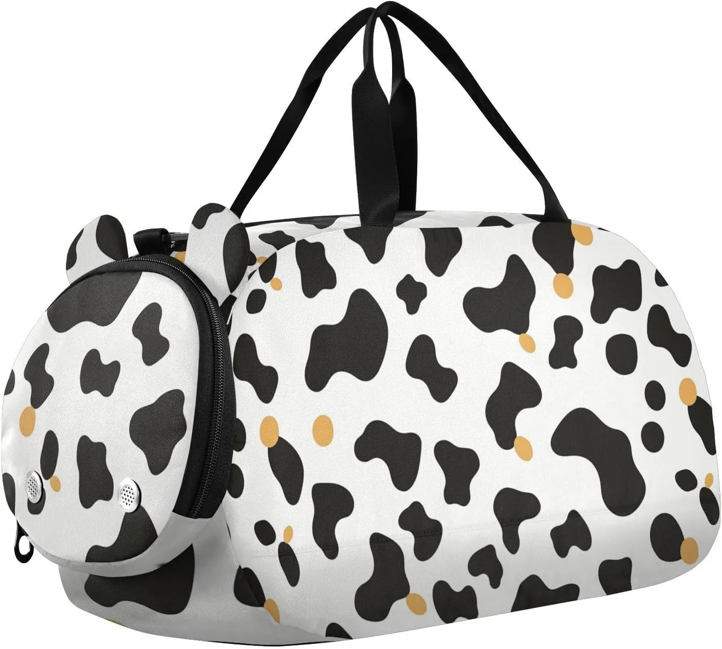 GuoChe Small Black Crossbody Purse with Shoes Compartment Practical Over Shoulder Purse for Walk dog