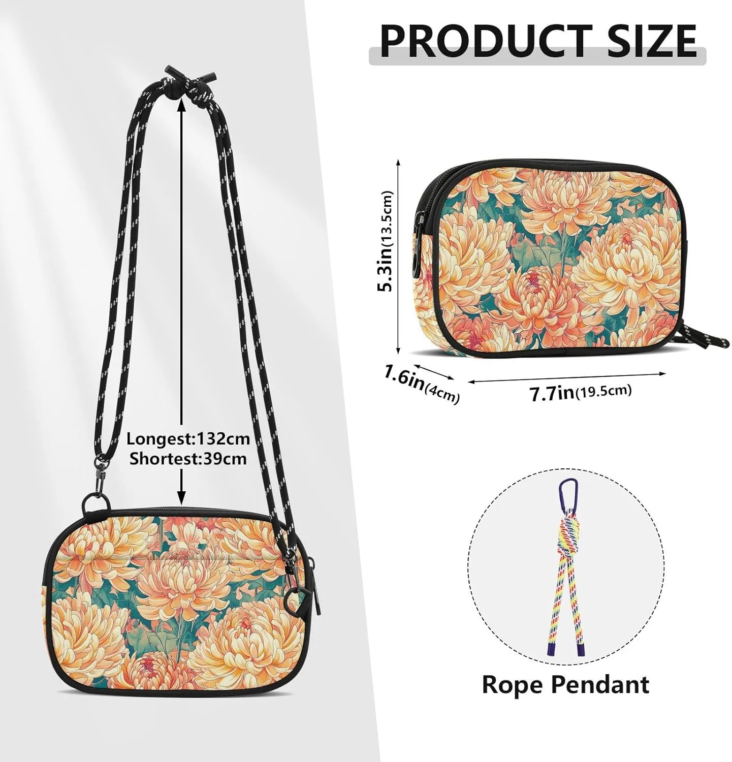 GuoChe West Crossbody Purse for Mens Trendy with Adjustable Strap Shoulder Bag Walk dog