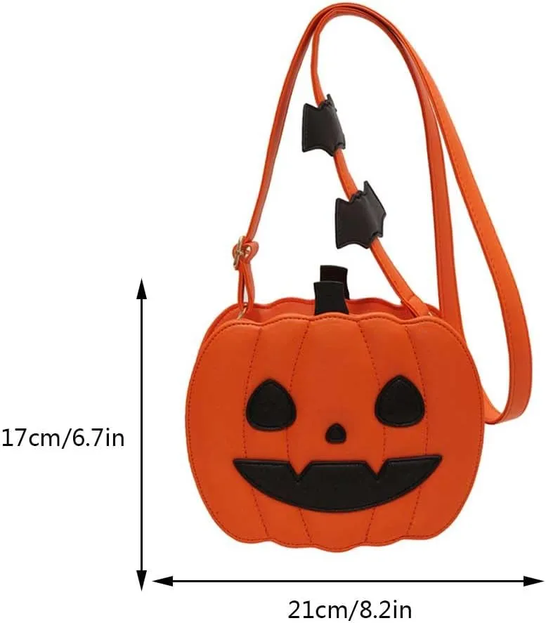 Halloween Pumpkin Goth Purse Novelty Shoulder Bag Devil Bag for Women Holiday Party Ghost Purse Halloween Candy Backpack