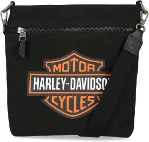 Harley-Davidson Women's Bar & Shield Logo Crossbody Canvas Purse - Black