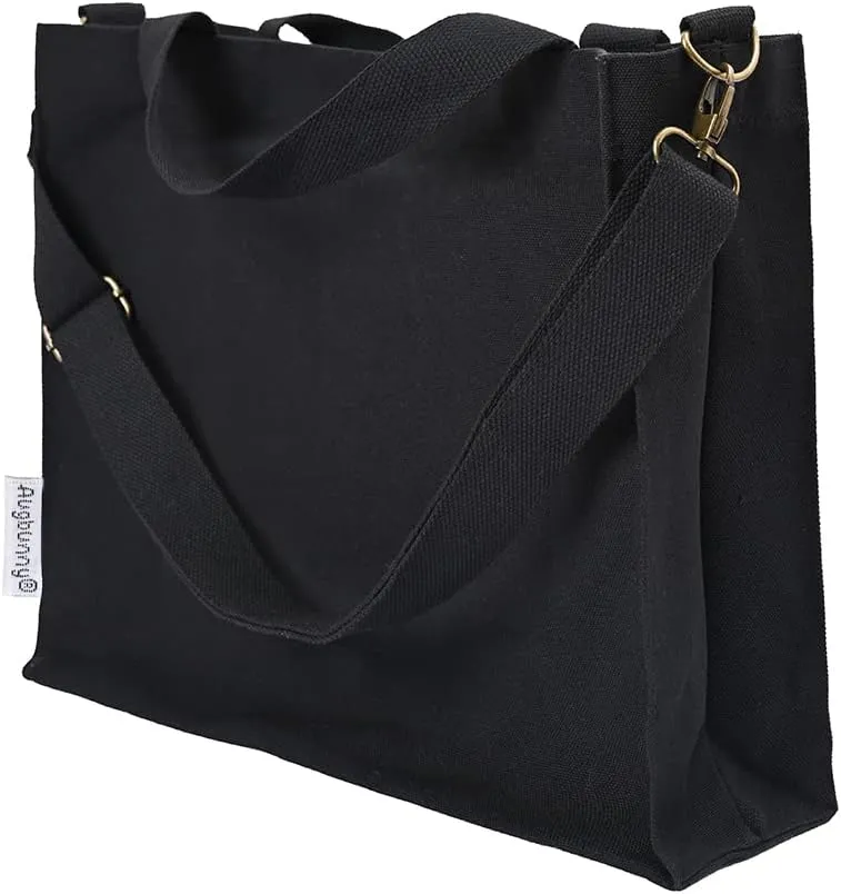 Heavy Duty Canvas Extra Large Shoulder Crossbody Bag Grocery Shopping Bag Beach Tote Multi Purpose Daily Use