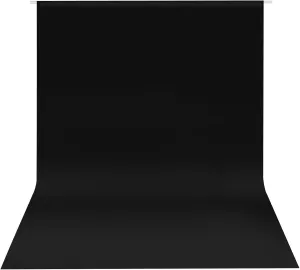 HEMMOTOP Black Backdrop 10x8 ft, Black Photo Backdrops for Photoshoot, Polyester Fabric Background Curtain Screen Seamless for Party, Photos, Photography, Birthday, Wedding (Backdrop only)