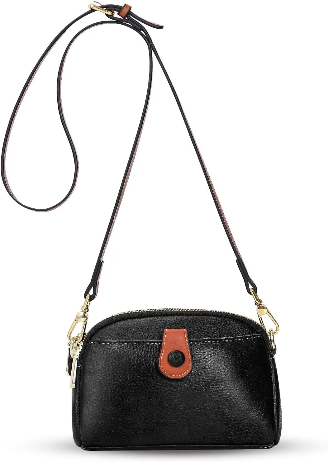 HUA ANGEL Small Crossbody Bag for Women, Lightweight Leather Mini Shoulder Bag Travel Cellphone Pouch Satchel Bag with Strap