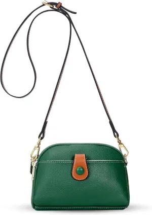 HUA ANGEL Small Crossbody Bag for Women, Lightweight Leather Mini Shoulder Bag Travel Cellphone Pouch Satchel Bag with Strap