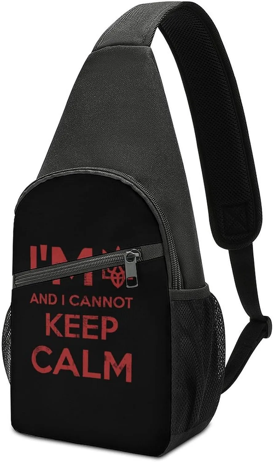 I Am Ukrainian And I Cannot Keep Calm Chest Bag for Men Small Sling Backpack Crossbody Sling Bags for Outdoors Hiking Traveling
