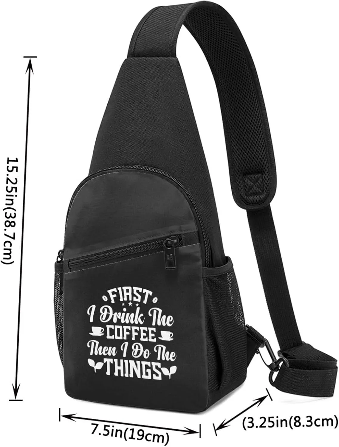I Like Coffee And Maybe 3 People Unisex Chest Bag Lightweight Crossbody Shoulder Bag Travel Pocket