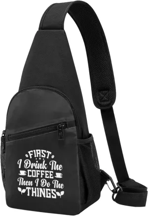 I Like Coffee And Maybe 3 People Unisex Chest Bag Lightweight Crossbody Shoulder Bag Travel Pocket