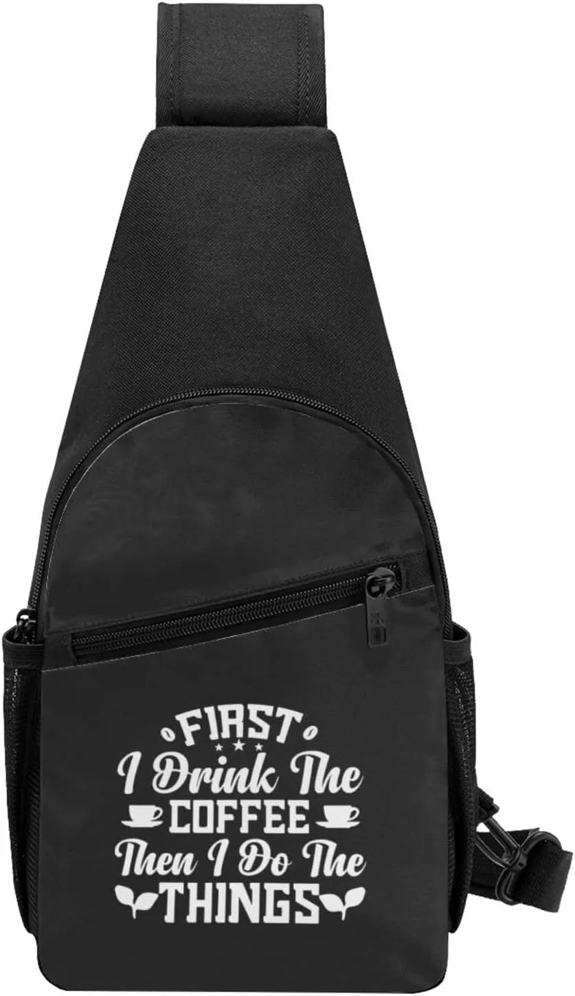 I Like Coffee And Maybe 3 People Unisex Chest Bag Lightweight Crossbody Shoulder Bag Travel Pocket