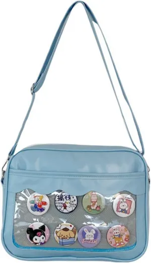 Ita Bag Storage Pin Crossbody Bag for Women Girls Gift, Pin Bag Shoulder Bag for Sports Pins, Memorial Pins, Travel Brooches