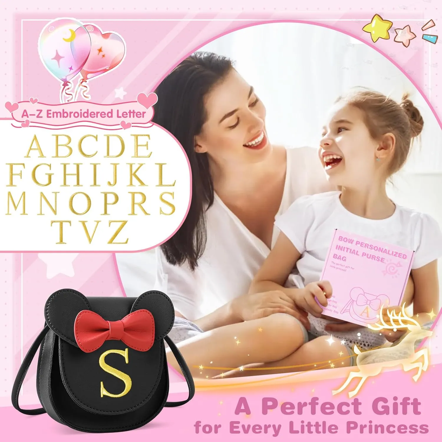 izuzta Toddler Purse Kids Wallets for Girls 1 2 3 4 5 6 7 8 9 Year Old Birthday Gift Cute Mini Mouse Purse Crossbody Purse