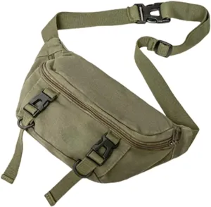 Japanese Canvas Crossbody Purse Chest Bag For Men And Women Versatile Black Shoulder Pack Adjustable Strap