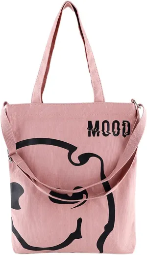 Jeelow Canvas Tote HandBag Crossbody Shoulder Bag With Zipper For Men & Women