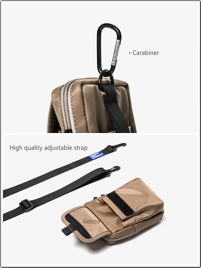 Jeelow Mini Cell Phone Small Lightweight Crossbody Bags Purses Outdoor Travel Pouch Waist Pack For Men & Women