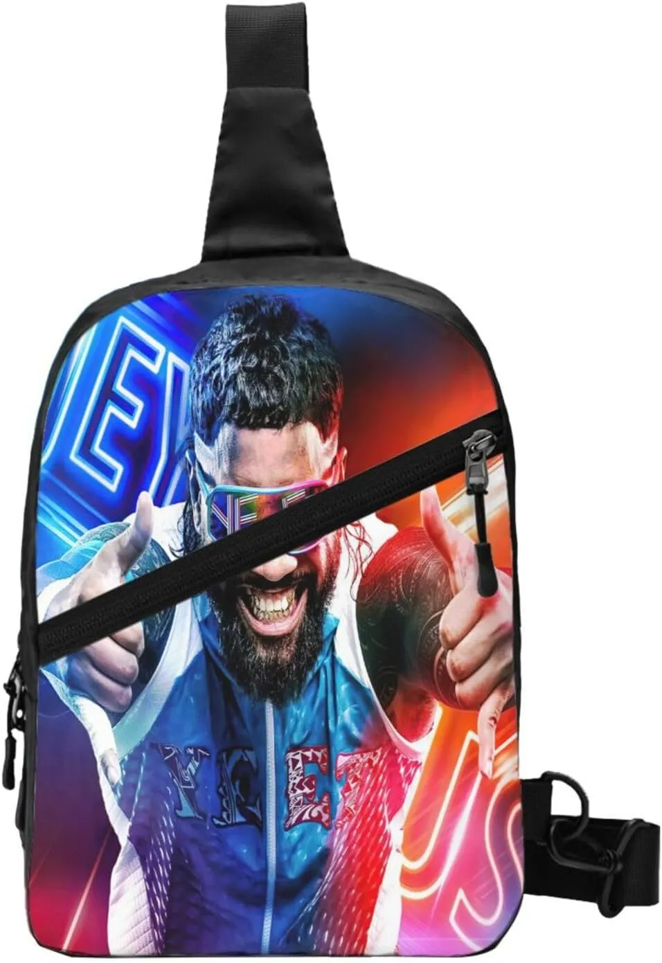 Jey Wrestler USO Crossbody Bag Handbag Adjustable Shoulder Pouch Hiking Daypack Beautiful Chest Package Foldable Multipurpose Daypack