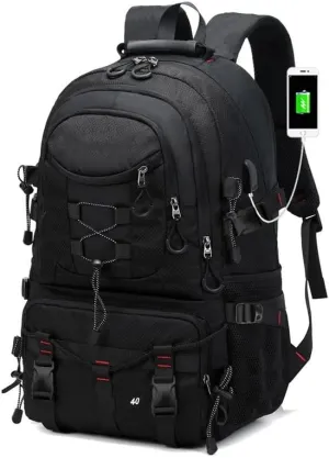 JSEIAJB Large Capacity Multi Compartment Waterproof Travel Bag with Hiking Backpack