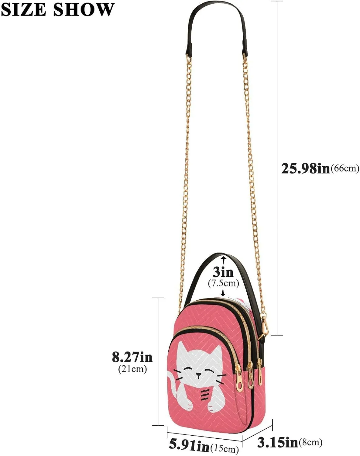 JSTEL Small Crossbody Bag for Women with Compartments,Long Strap Crossbody Purse Polyester Phone Purse Wallet