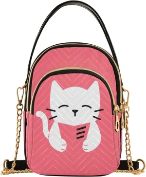 JSTEL Small Crossbody Bag for Women with Compartments,Long Strap Crossbody Purse Polyester Phone Purse Wallet