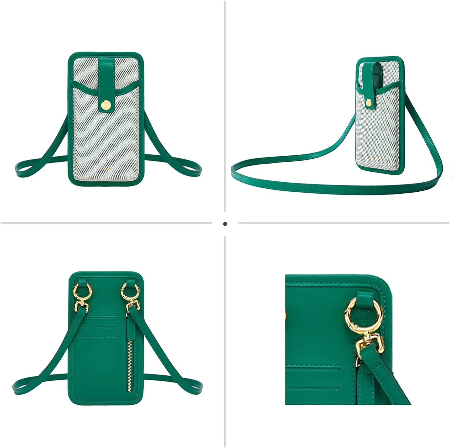 JW PEI Aylin Canvas & Quinn Vegan Leather Cell Phone Crossbody Bag